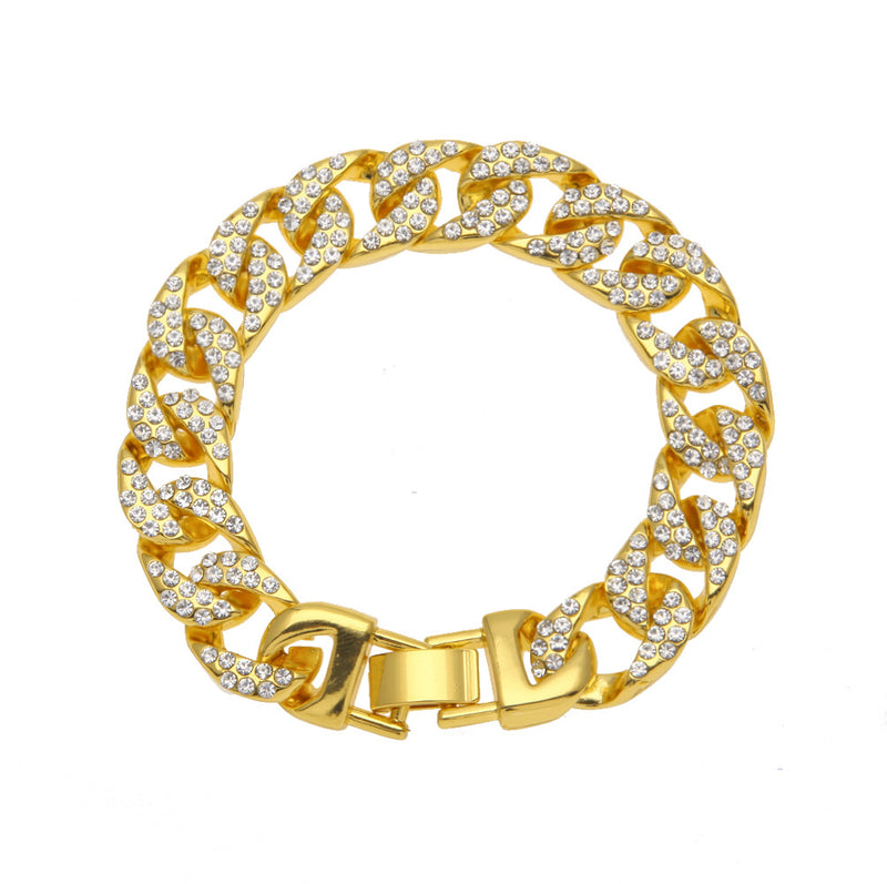 Bracelet Hip Hop Men's Jewelry Cuban Bracelet with Diamonds St. Valentine's Spectrum