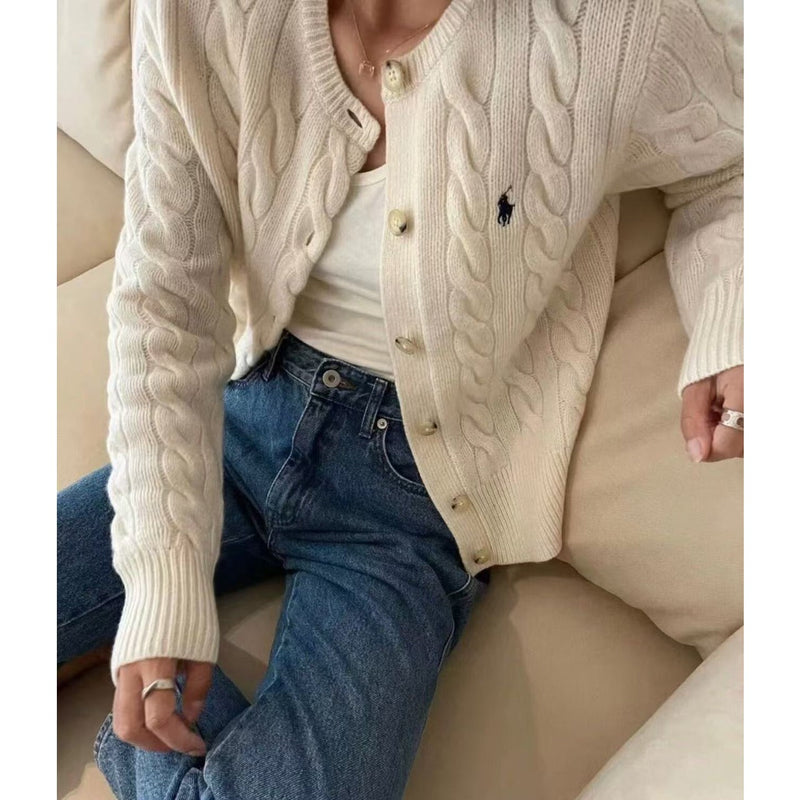 Ralph Lauren Knitted sweaters RL Ralph Lauren Pony Sweater Cardigan Casual Knitted Sweater Loose