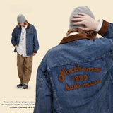 Women Jackets Corduroy Color Contrast Patchwork Denim Jacket Vintage