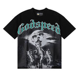 Godspeed t Shirts Drowning Free Muse Printed Cotton Crew Neck Short Sleeve Men and Women