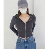 Women Hoodie Sports Slim-Fitting Short Sexy