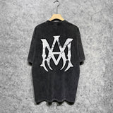 Amiri washed t-shirt mottled spider printing
