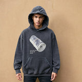 Mens Vintage Hoodie Printed Old Hooded Sweater Hoodie