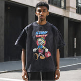 Mens Vintage T Shirt Half Sleeve T-Shirt Men Short Sleeve