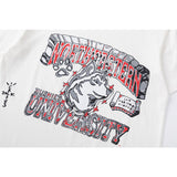 Travis Scott T Shirts x Mitchell x Ness Northeastern Huskies Hand-Deawn Short Sleeve