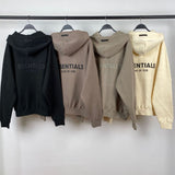 Fog Essentials Hoodie Offset Logo Fleece Hooded Sweater
