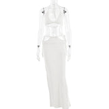 Women Dress Sexy Lace-up Knitted Dress