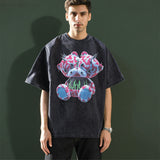 Mens Vintage T Shirt Cartoon Short Sleeve T-Shirt Men