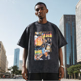 Mens Vintage T Shirt Lazy Wind Wash Old