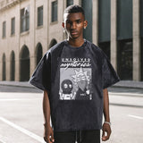 Mens Vintage T Shirt Short Sleeve Vintage Hip Hop