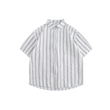 Unisex Shirt Cityboy Vintage Stripe Loose Thin