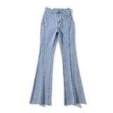 Women Jeans Spicy Girl Retro Stretch Flared Pants