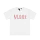 Vlone T Shirts Skull Large V Printed Short Sleeve T-shirt Men and Women Couple High Street Loose Half Sleeve