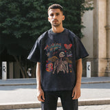 Mens Vintage T Shirt Short Sleeve T-Shirt Men