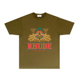 Rhude T Shirts Printed Trendy Pure Cotton