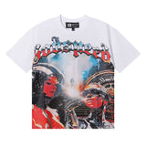 Godspeed T Shirts Astronaut Robot Printed Cotton Casual Short Sleeve Men and Women