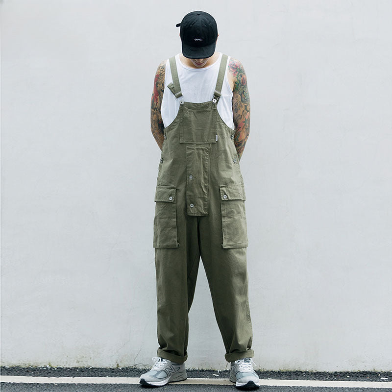 Cargo Pants Vintage Suspender Pants