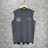 Amiri tank top letter tiger print