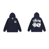 Stussy Hoodie Zip-Up Cardigan Fleece Hooded Sweater