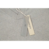 Fog Essentials T Shirts Spring/Summer FOG Season 9 Double Line Plastic Letter V-Neck Short Sleeves