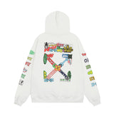 OFF WHITE Hoodie Trendy Street Style Personalized Cotton