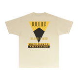 Rhude T Shirts Printed Trendy Pure Cotton