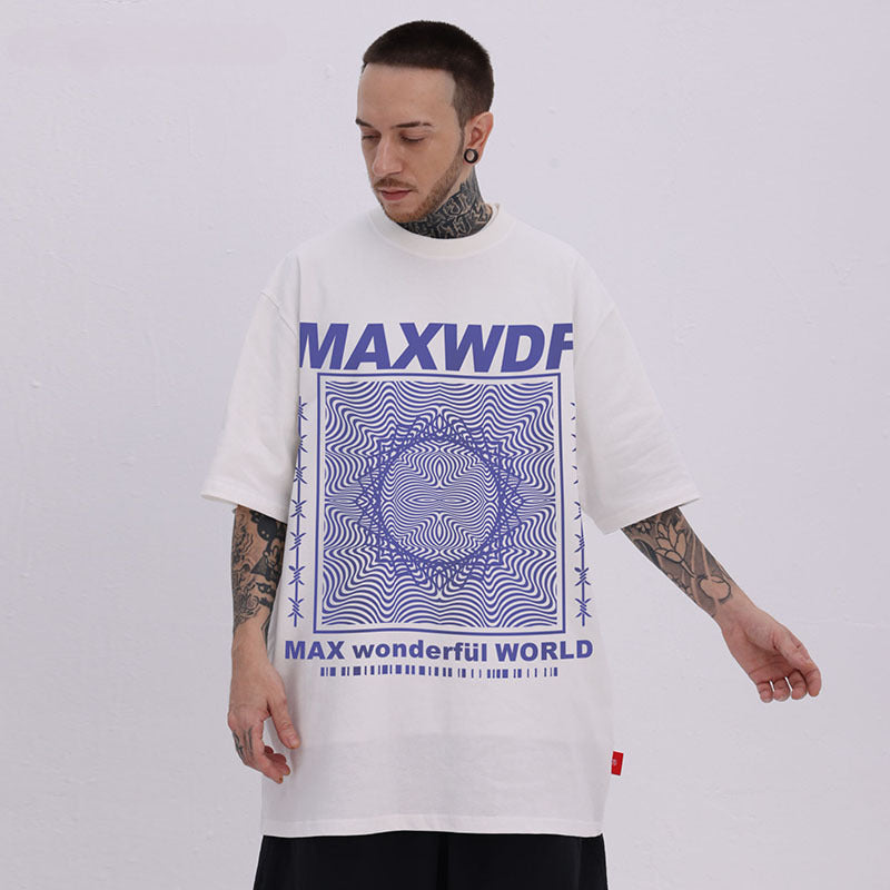 Men T-Shirt West Coast Heavy Short Sleeve All-Match Casual