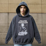 Mens Vintage Hoodie Washed Hooded Sweater Men and Women