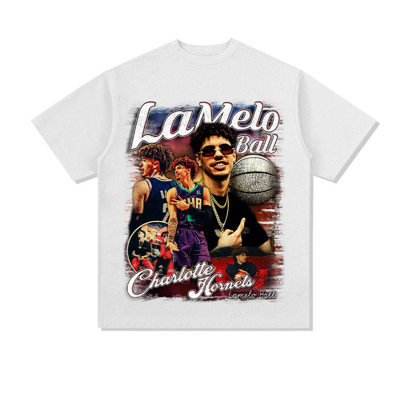 Summer Mens LaMelo Three ball Bauer Print Cotton