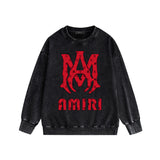 Amiri Distressed Sweatshirt Printed Trendy Pure Cotton