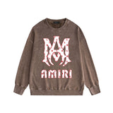 Amiri Distressed Sweatshirt Printed Trendy Pure Cotton