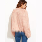 Women Fur Jacket Plush White Warm Coat