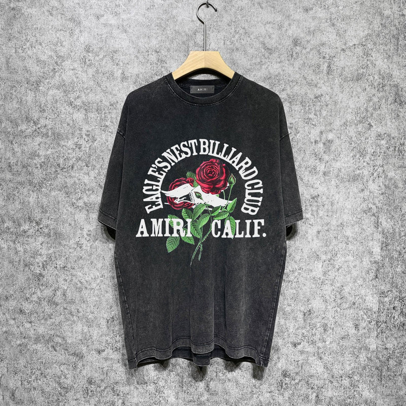 Amiri washed t-shirt rose short sleeve
