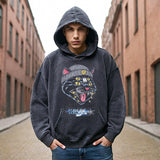 Mens Vintage Hoodie Printed Old Hooded Street