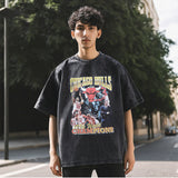 Mens Vintage T Shirt Retro Short Sleeve T-Shirt for Men and Women