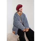 Unisex Coat Denim Coat Warm-Keeping Cotton Clothing Loose