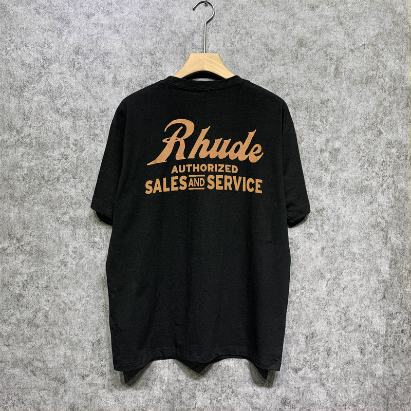 Rhude T Shirts Printed Trendy Pure Cotton