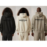 Fog Essentials Hoodie Unisex Flocking Logo Fashion Hooded Sweater