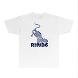 Rhude T Shirts Printed Trendy Pure Cotton