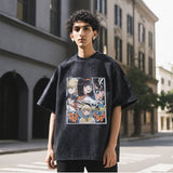 Mens Vintage T Shirt Old Short Sleeve T-Shirt Men