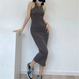 Women Dresses Stretch Sexy Backless Dress Summer