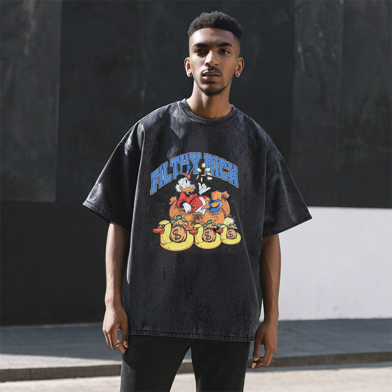 Mens Vintage T Shirt Men's and Women's Summer Short Sleeves