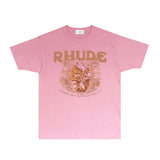 Rhude T Shirts Printed Trendy Pure Cotton