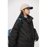 Unisex Coat Winter Vintage Cotton Coat Thickening Stand Collar