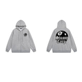 Stussy Hoodie Zip-Up Cardigan Fleece Hooded Sweater