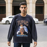 Mens Vintage Long Sleeve Shirt Loose Long Sleeve Cotton
