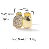 Grillz HIPHOP Copper Inlaid Zircon Smooth Double Tooth Cover Hip Hop Spectrum