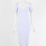 Women Dress Pleated Sexy Tight Dress