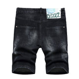 DSQ2 Short Jeans Ripped Stretch Denim Shorts