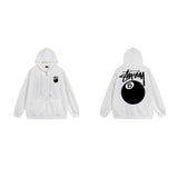 Stussy Hoodie Zip-Up Cardigan Fleece Hooded Sweater
